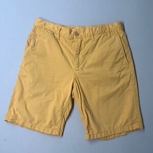 Norse Projects Men Shorts 29 Yellow Aros Twill Chino Casual Button Adult 8" *